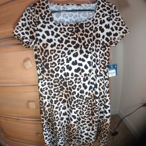 Cheetah Print Dress - TAN